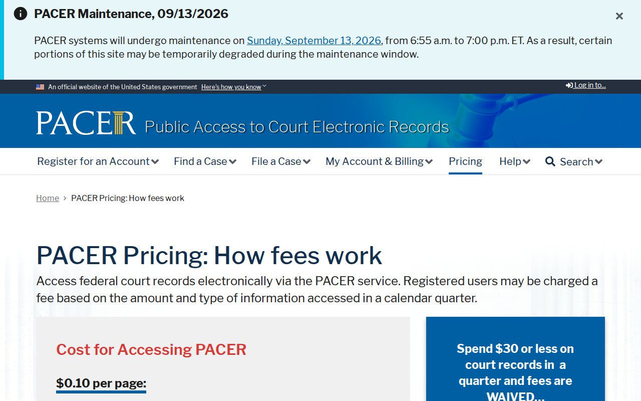 Federal case search route separate from Monroe County traffic warrants
